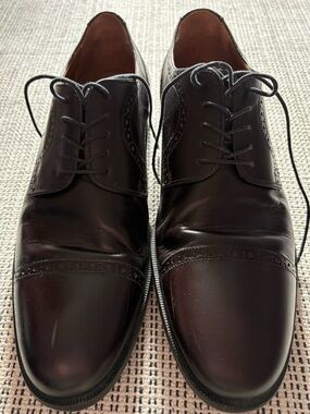 Johnston & Murphy Men's Dark Brown Cap-Toe Derbys